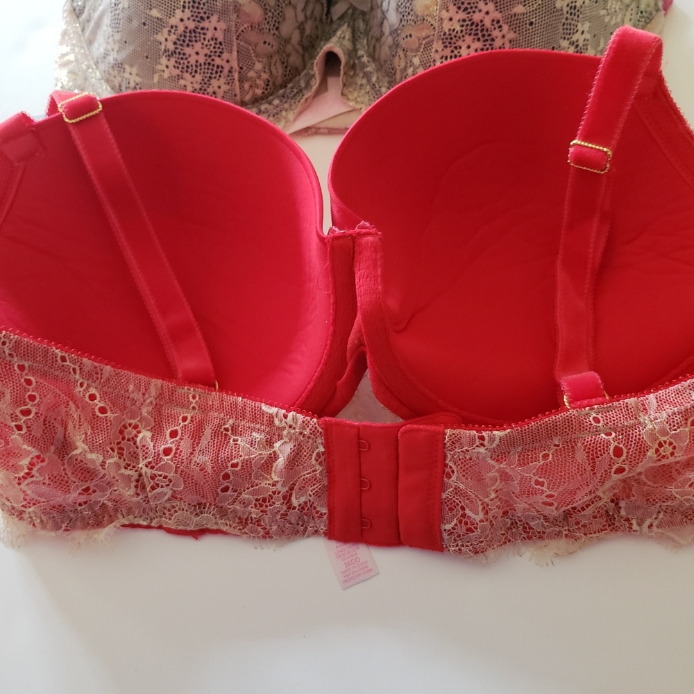 Victoria's Secret Sexy Demi Bra Red & Gold - 36DD - Picture 3 of 4